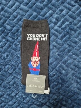 Aeropostale You Don't Gnome Me Crew Socks, New With Tags